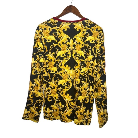 Original Gravity Men’s Long Sleeve Sketch Couture Lion Print Shirts - Picture 4 of 9